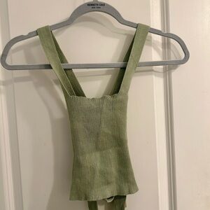 NWT Sage Green Tie Top